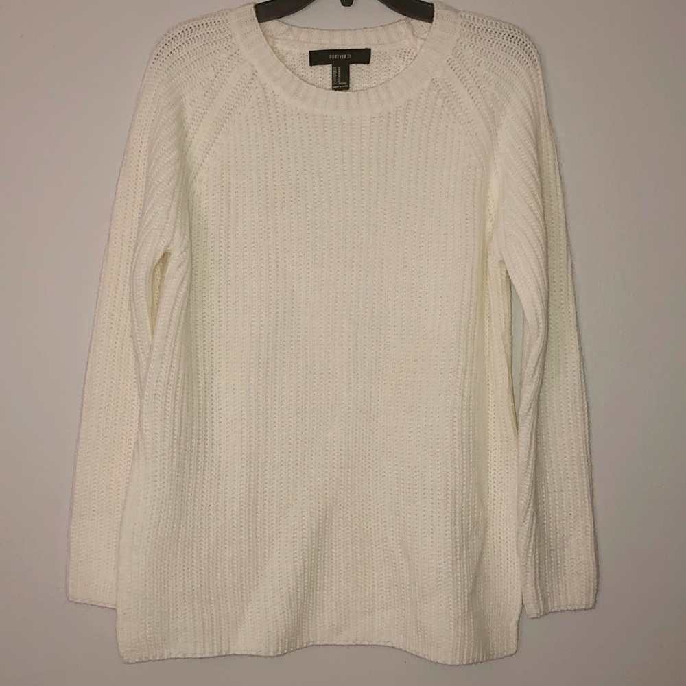 Side slit knitted sweater